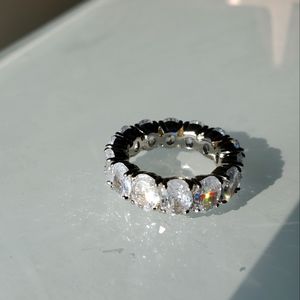 Faux diamond eternity band